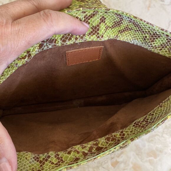 Maurizio Taiuti Italy Snakeskin Leather Clutch Bag - Picture 8 of 12